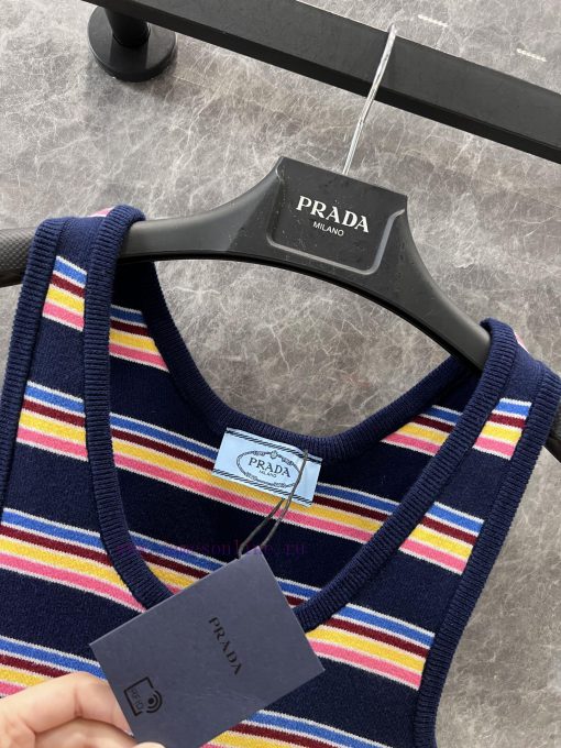 ZT60535 Prada 25Ss Early Spring New Color Striped Knitted Vest | Yb Developed And Produced Cust h4gh7ful - Image 9