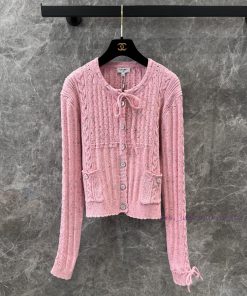 ZW60550 Chanel 25Ss Early Spring New Product Heavy Craftsmanship Lace Up Pollen Cardigan | Prod smby128v