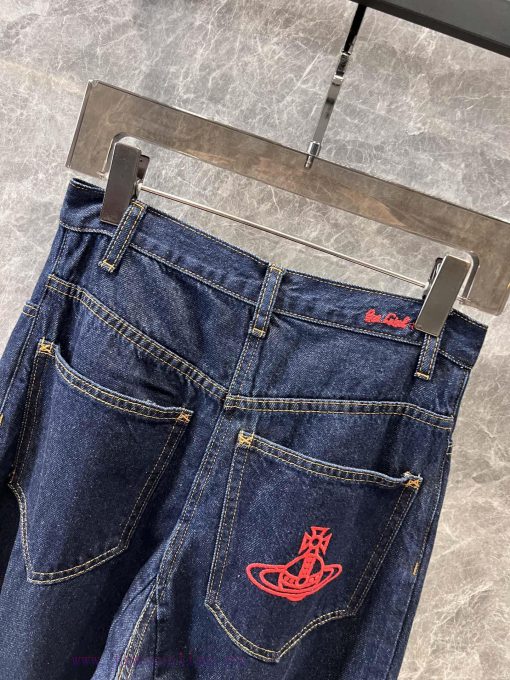 ZK60555 VivieneWestwoo * 25Ss Early Spring New Red Label Limited Saturn Embroidery Logo Loose V 1kcabcp5 - Image 5