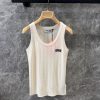 ZT60558 Miu Miu 25Ss Early Spring New Micro Label Hollow Knitted Tank Top | YB Developed Heavy k6gi1lrw
