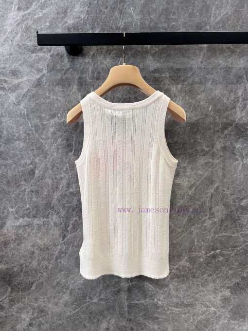 ZT60558 Miu Miu 25Ss Early Spring New Micro Label Hollow Knitted Tank Top | YB Developed Heavy k6gi1lrw - Image 3