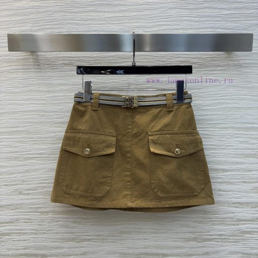 CB76086 Miu Miu 25 Spring/Summer Maillard High Waist Skirt The Hottest Maillard Style Of The Ye 92h9ndef - Image 2