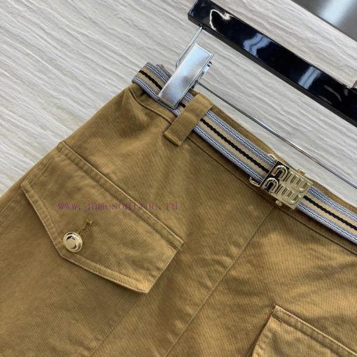 CB76086 Miu Miu 25 Spring/Summer Maillard High Waist Skirt The Hottest Maillard Style Of The Ye 92h9ndef - Image 4