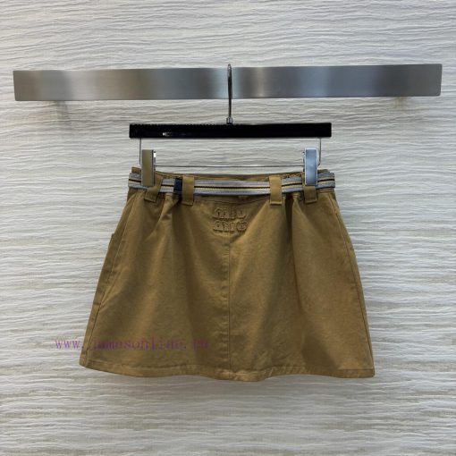 CB76086 Miu Miu 25 Spring/Summer Maillard High Waist Skirt The Hottest Maillard Style Of The Ye 92h9ndef - Image 9
