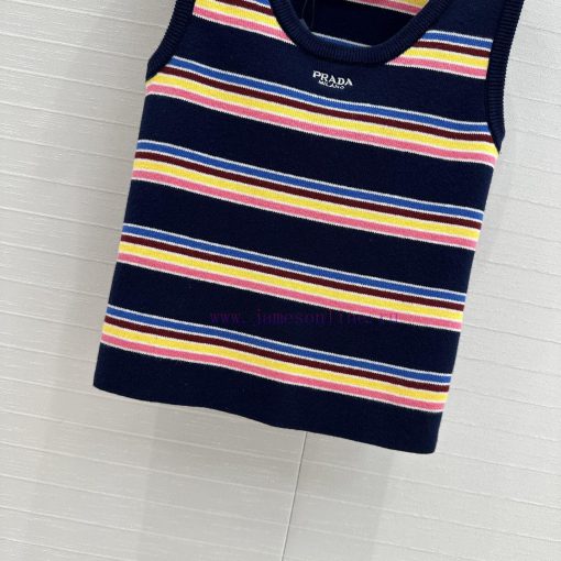 ️ High End BT76090 Pra * 25 Early Spring New Product Five Color Striped Knitted Vest Versatile hbzvqifu - Image 7