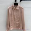 Highly Recommended BC76092 Fen * Early Spring New Product Champagne Powder Acetate Silk Shirt C kwt86003