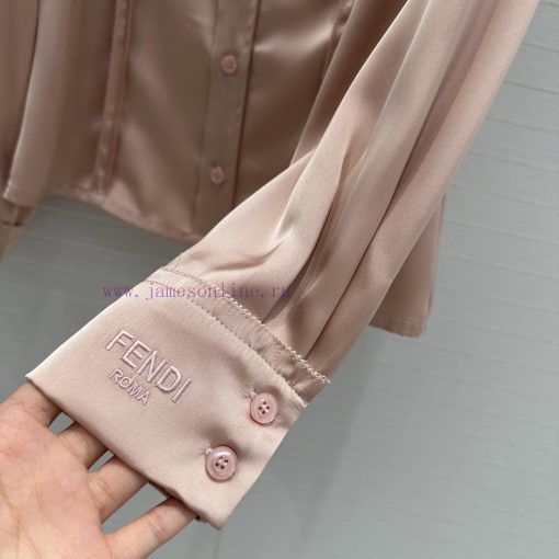 Highly Recommended BC76092 Fen * Early Spring New Product Champagne Powder Acetate Silk Shirt C kwt86003 - Image 9