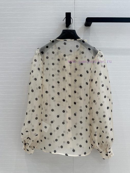 High End BC76095 V Series Socialite Wearing Retro Palace Style Lantern Sleeves With Polka Dot S snh298gh - Image 10