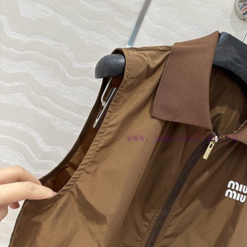 AW73906 Miu Miu Girls' Wear 25ss Early Spring New Product High Intelligence Caramel Color 🤎 Imp 543v53wb - Image 4