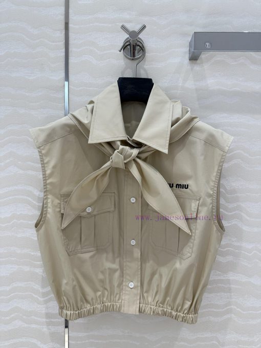 ️ AC75166 Miu Miu Wear 25s Spring/Summer New Product Scout Series Tie Vest Shirt Fashionable El 0qvrqwbg - Image 2
