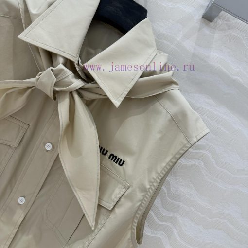 ️ AC75166 Miu Miu Wear 25s Spring/Summer New Product Scout Series Tie Vest Shirt Fashionable El 0qvrqwbg - Image 4