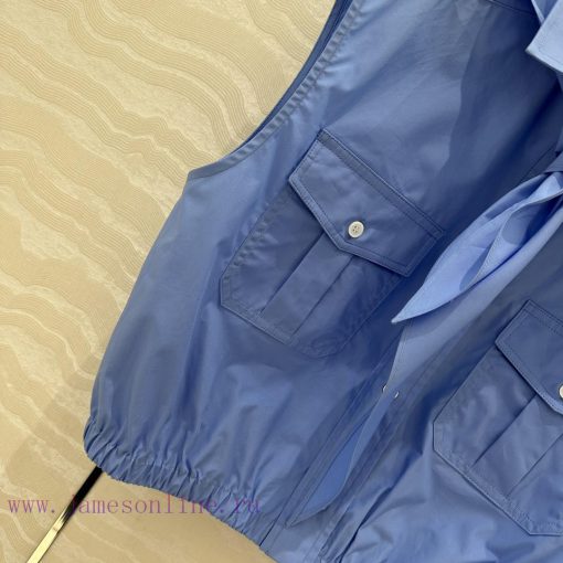 ️ AC75166 Miu Miu Wear 25s Spring/Summer New Product Scout Series Tie Vest Shirt Fashionable El 1du031hv - Image 6