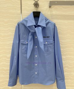 ️ AC75165 Miu Miu Dress Up 25s Spring/Summer New Product Scout Series Scarf Tie Shirt Fashionab u3ec2gsx