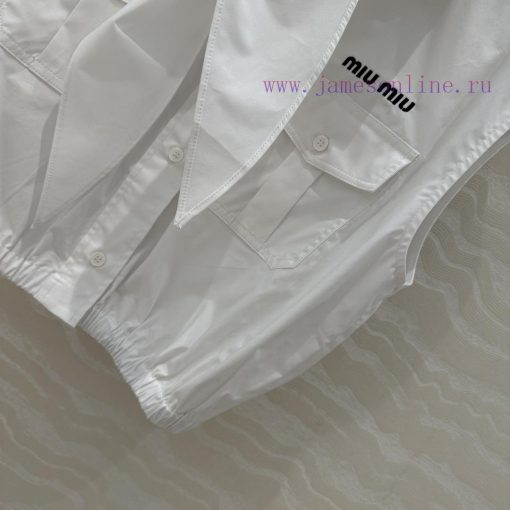 ️ AC75166 Miu Miu Wear 25s Spring/Summer New Product Scout Series Tie Vest Shirt Fashionable El 2csycjq5 - Image 6