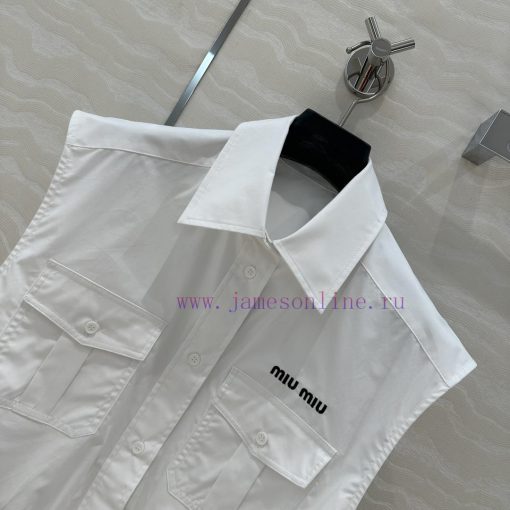 ️ AC75166 Miu Miu Wear 25s Spring/Summer New Product Scout Series Tie Vest Shirt Fashionable El 2csycjq5 - Image 7
