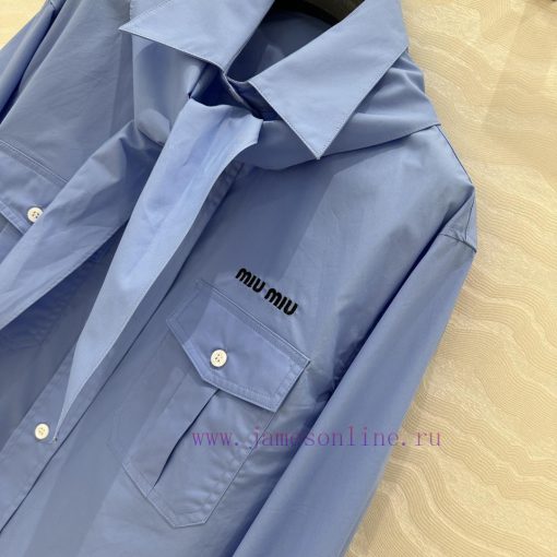 ️ AC75165 Miu Miu Dress Up 25s Spring/Summer New Product Scout Series Scarf Tie Shirt Fashionab u3ec2gsx - Image 6