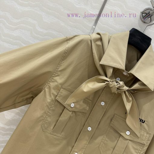 ️ AC75165 Miu Miu Dress Up 25s Spring/Summer New Product Scout Series Scarf Tie Shirt Fashionab 4bely50w - Image 5