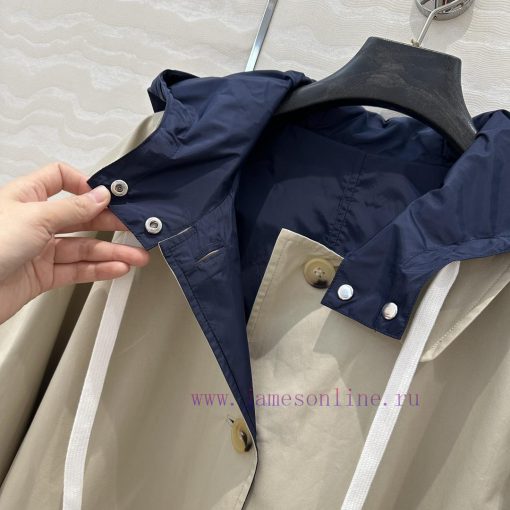 AW73681 Miu Miu Girls' 25 Early Spring Fashion Show New Product Two Sided Wearable Jacket Long 5wh48g3a - Image 5