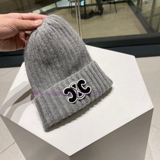 CELINE new rabbit fur knitted yarn hat for autumn and winter, super popular with first-class0tg5edbh - Image 8