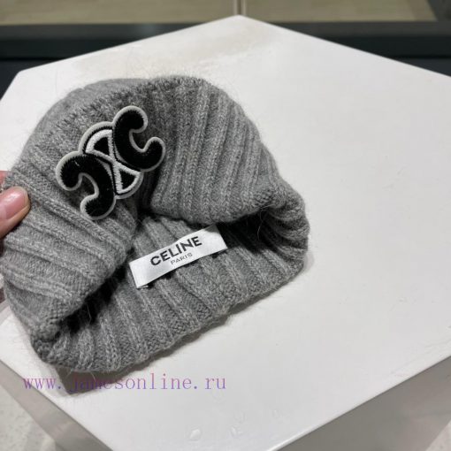 CELINE new rabbit fur knitted yarn hat for autumn and winter, super popular with first-class0tg5edbh - Image 10