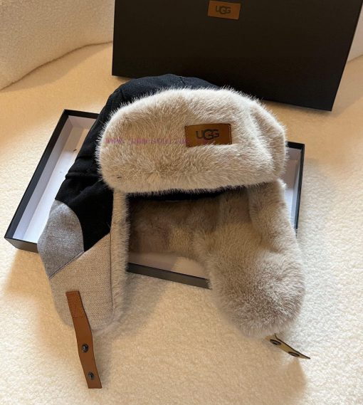 Ugg Autumn/Winter New Ear Protection Hat Rabbit Hair Splicing, High Quality Two Color Headcirjtjwcdw - Image 3