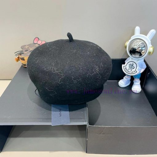 Prada autumn and winter 2024 new woolen warm beret children's Korean version internet celebr1plvl3h5 - Image 4