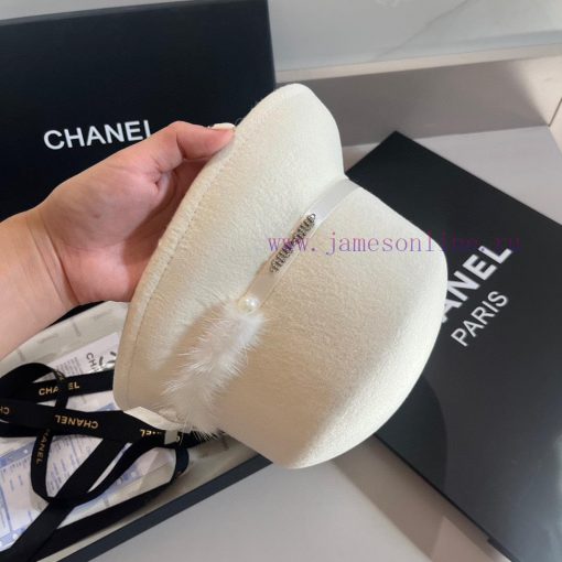 Miumiu autumn and winter new woolen hat, wool basin hat, 100% wool fabric, black and white cn1dvl4dk - Image 6