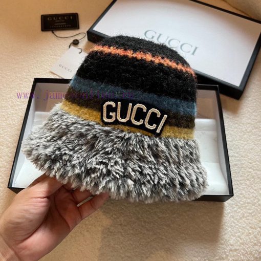 GucciGucci autumn and winter new wool fisherman hat, color blocking design, super versatile,z7ct8k55 - Image 3