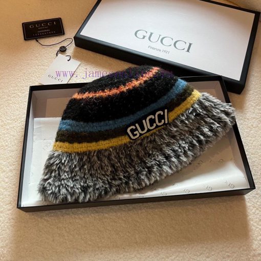 GucciGucci autumn and winter new wool fisherman hat, color blocking design, super versatile,z7ct8k55 - Image 4