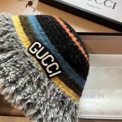 GucciGucci autumn and winter new wool fisherman hat, color blocking design, super versatile,z7ct8k55 - Image 5