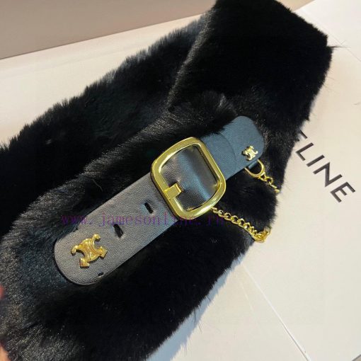 Celine autumn/winter versatile scarf, made of fiber fur and grass for super warmth. High endjqrui71h - Image 7