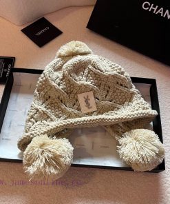 YSL Saint Laurent Autumn/Winter Ear Protection Hat, Warm Knitted Cold Hatilrvegmb