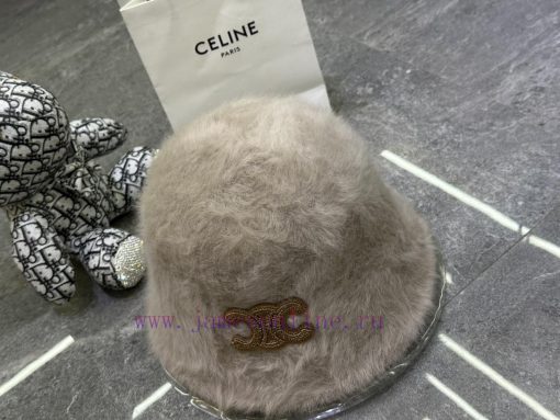 Celine's popular rabbit fur fisherman hat904ob9to - Image 6