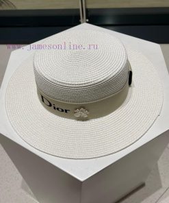 DIOR 2022 new straw woven sunshade hat basin hat 🤩 Beach style, simple and elegant, versatilbdhwrrw8