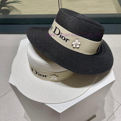 DIOR 2022 new straw woven sunshade hat basin hat 🤩 Beach style, simple and elegant, versatilbdhwrrw8 - Image 6