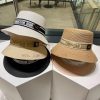 DIOR 2023 new water bucket straw woven sunshade straw hat basin hat 🤩 Beach style, simple anvo3ezhw7
