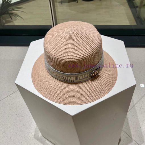 DIOR 2023 new water bucket straw woven sunshade straw hat basin hat 🤩 Beach style, simple anvo3ezhw7 - Image 3