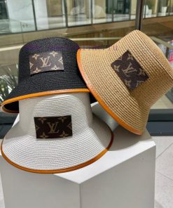 LV Louis Vuitton straw hat with socialite style, head circumference 57cmzg522dej