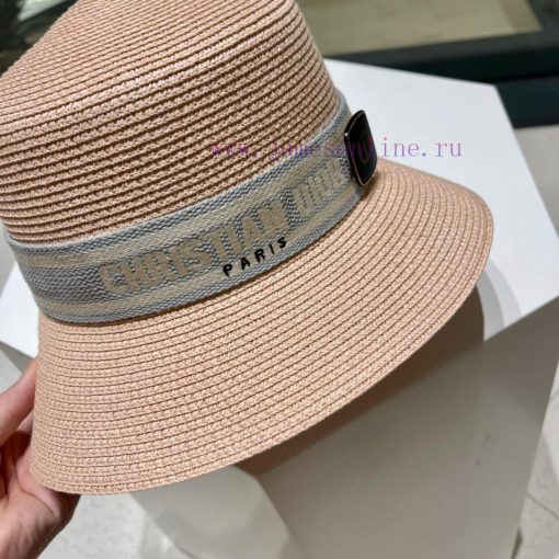 DIOR 2023 new water bucket straw woven sunshade straw hat basin hat 🤩 Beach style, simple anvo3ezhw7 - Image 6