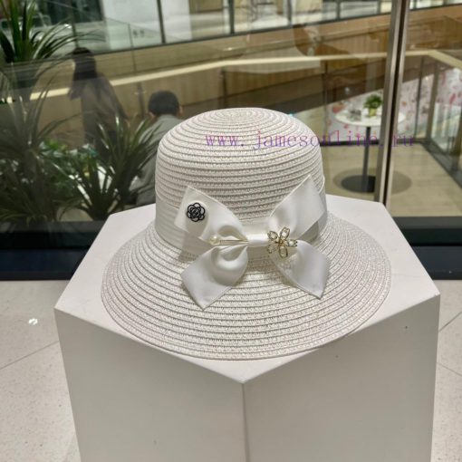 Chanel socialite style straw hat, sun hat, beach straw hat, essential item for goddesses, ble689k3ys - Image 2