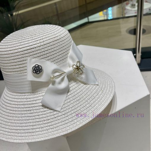Chanel socialite style straw hat, sun hat, beach straw hat, essential item for goddesses, ble689k3ys - Image 4