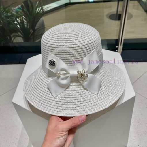 Chanel socialite style straw hat, sun hat, beach straw hat, essential item for goddesses, ble689k3ys - Image 6