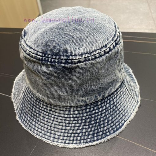 pr@da 2024 Prada denim inverted triangle baseball capStar washed denim color, same as the rucdcnuqsj - Image 6