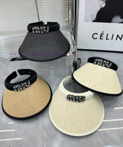 MiuMiu2024 Spring/Summer New Empty Top Sunshade HatAdvanced customizationlzor56xc