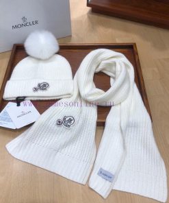 MONCLER [Color] New Original Hat Scarf Set with Rabbit Fleece and Cashmere Ingredients 🤔 Equ4f5abxxb