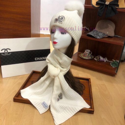 MONCLER [Color] New Original Hat Scarf Set with Rabbit Fleece and Cashmere Ingredients 🤔 Equ4f5abxxb - Image 9