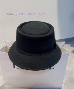 Miumiu autumn and winter new top hat, concave convex hat type top hat, 100% wool hat, head cb5ey9vbm
