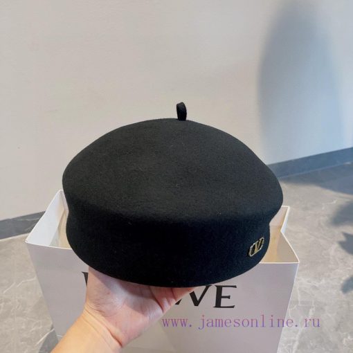 Valentino woolen beret, made of 100% wool fabric, with a head circumference of 57cmjiisi8l4 - Image 3