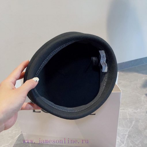Valentino woolen beret, made of 100% wool fabric, with a head circumference of 57cmjiisi8l4 - Image 8