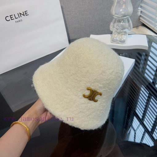 Celine autumn and winter lamb hat fisherman hatThis bucket hat with a built-in small head efripgcxm - Image 9